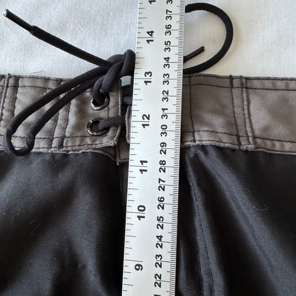 Monk Dot Five Men's Medium Board Shorts Swim Trunks Black Beach Surfer Pool - Picture 10 of 14